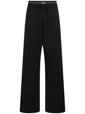 MSGM   Solid lightweight wool blend pants 