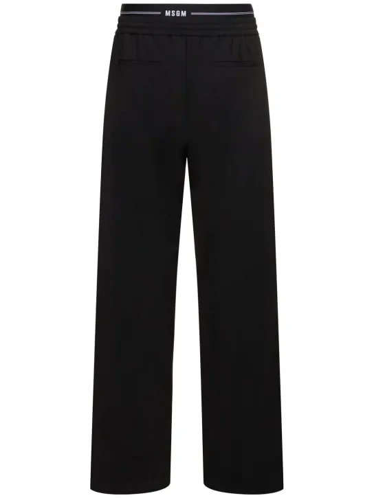 MSGM   Solid lightweight wool blend pants 