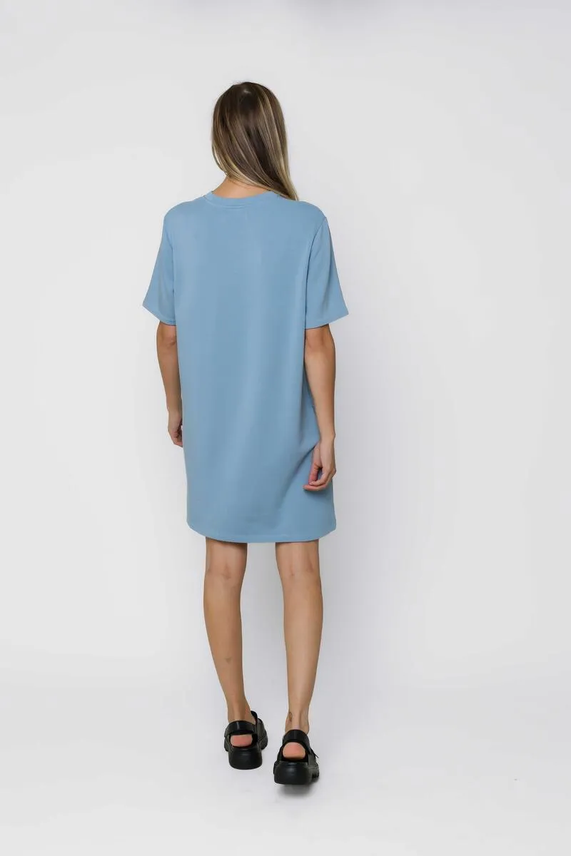 Nell Tee Dress - Sky Blue