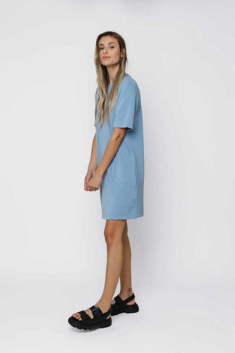 Nell Tee Dress - Sky Blue