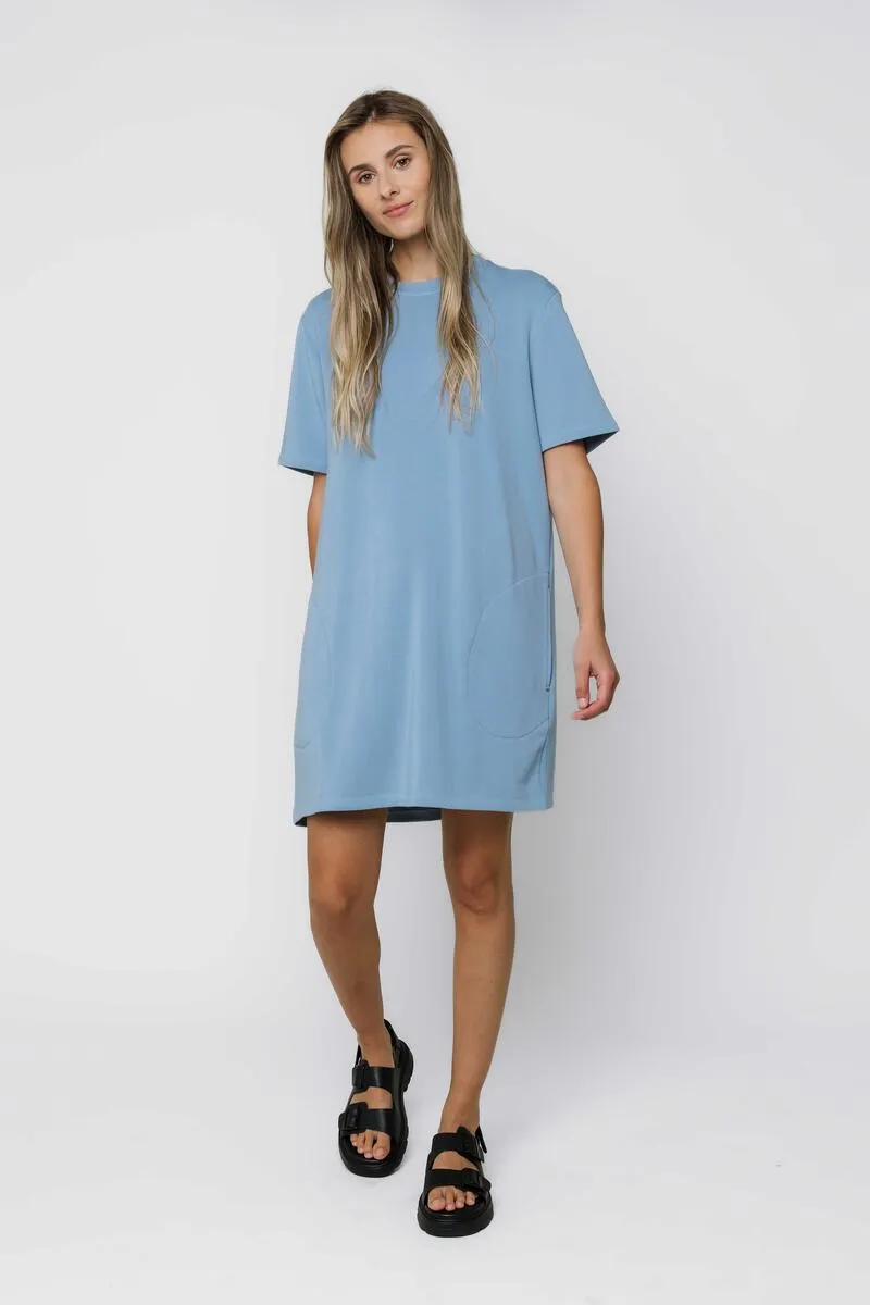 Nell Tee Dress - Sky Blue