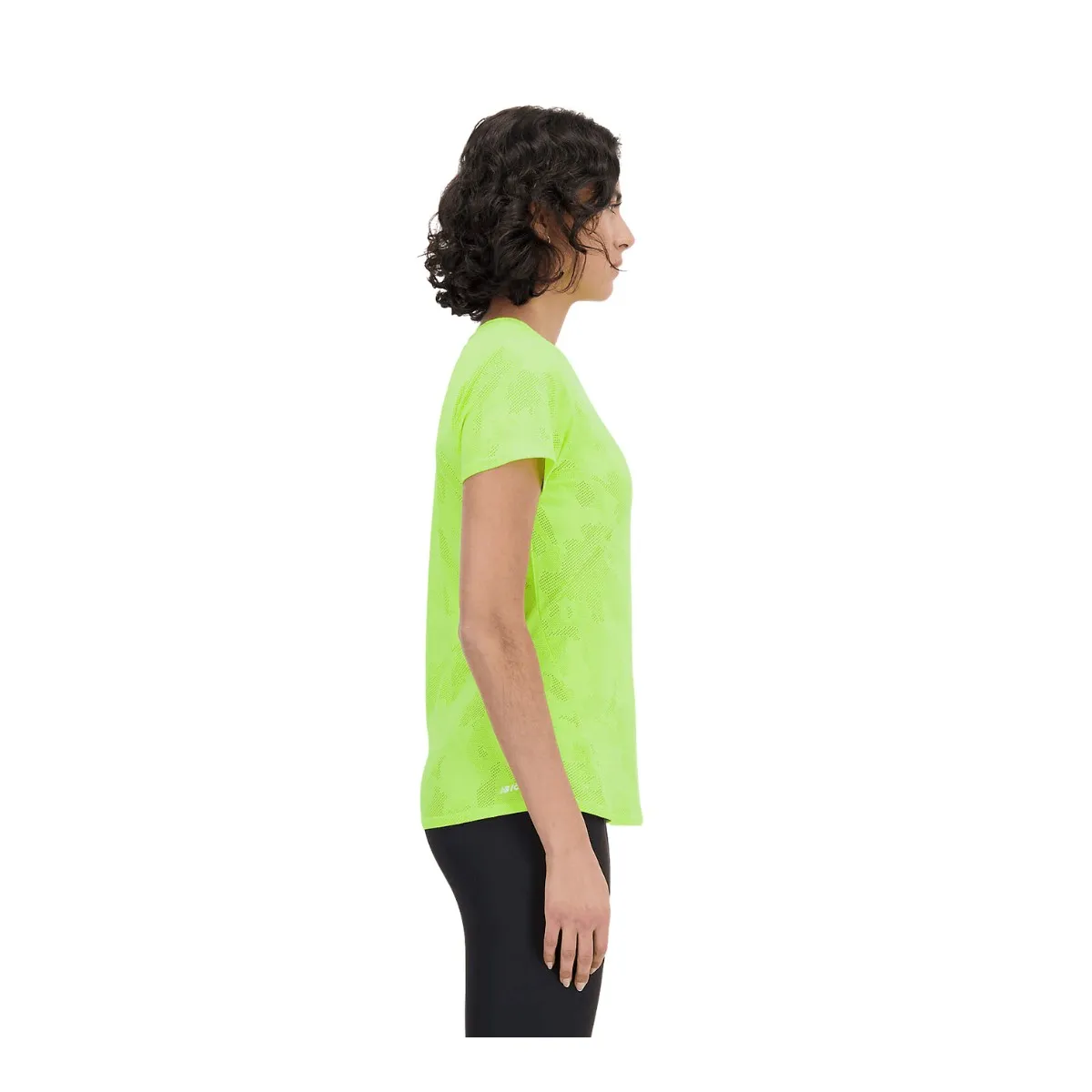 New Balance Q Speed Jacquard Short Sleeve Lime Green Women's Shirt