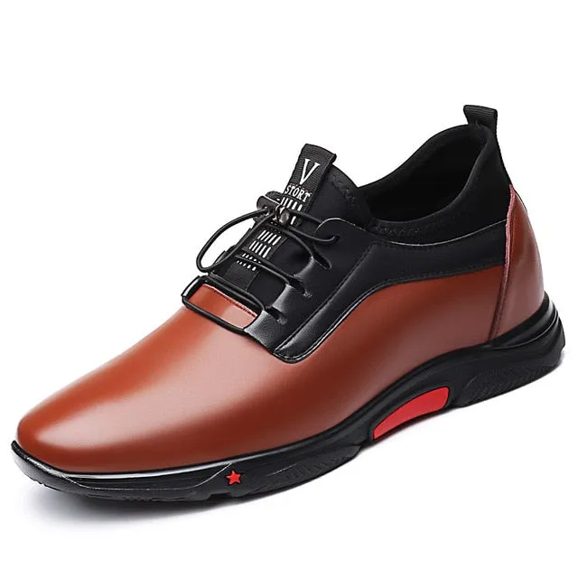 New Men Genuine Leather Casual Shoes Lace Up Fashion