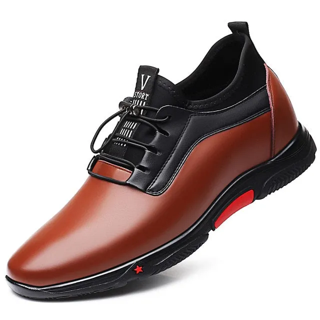 New Men Genuine Leather Casual Shoes Lace Up Fashion