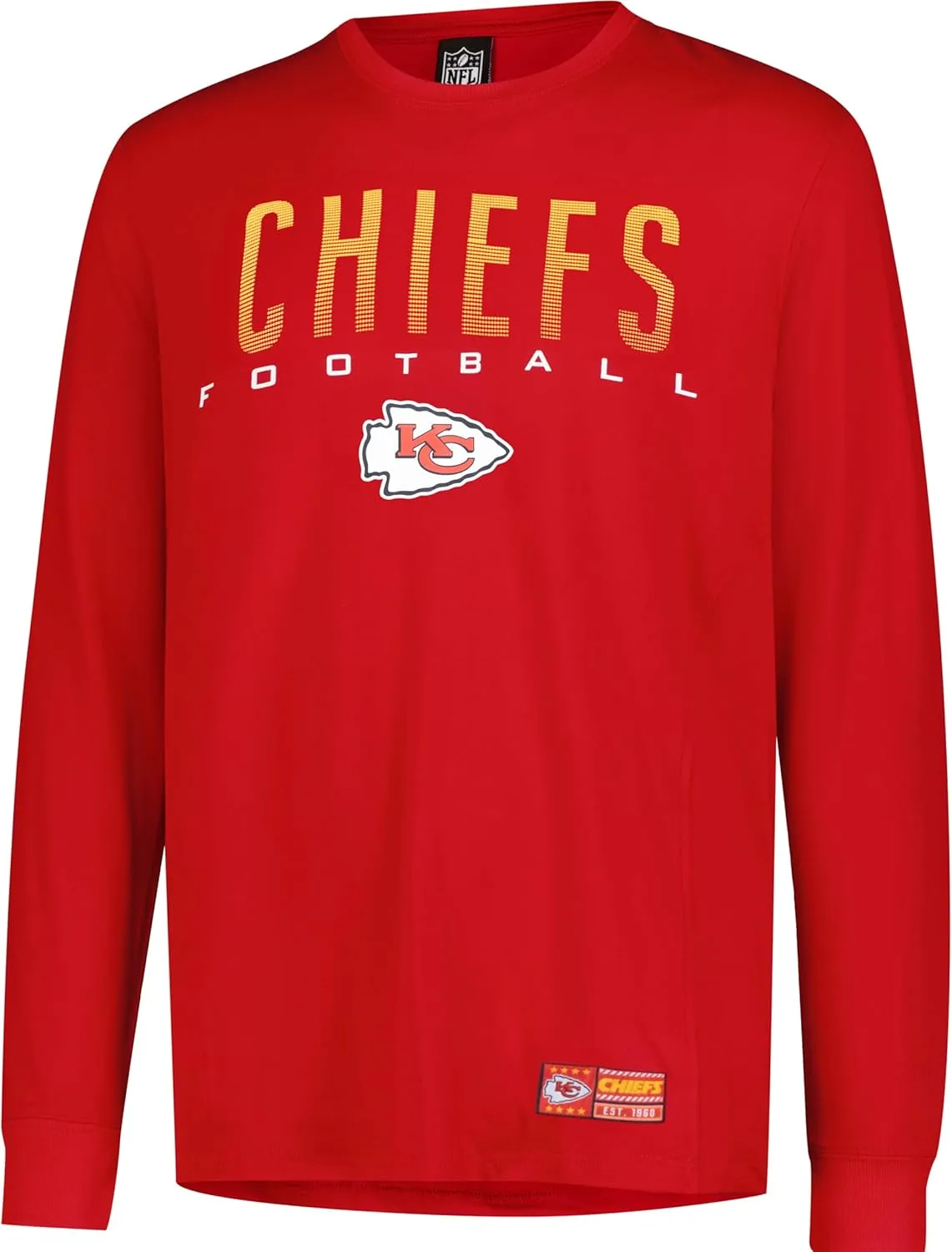 NFL Official Adults Super Soft Game Day Long Sleeve T-Shirt - Unisex|Kansas City Chiefs