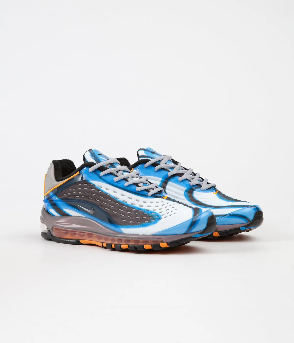 Nike Air Max Deluxe Shoes - Photo Blue / Wolf Grey - Orange Peel - Black