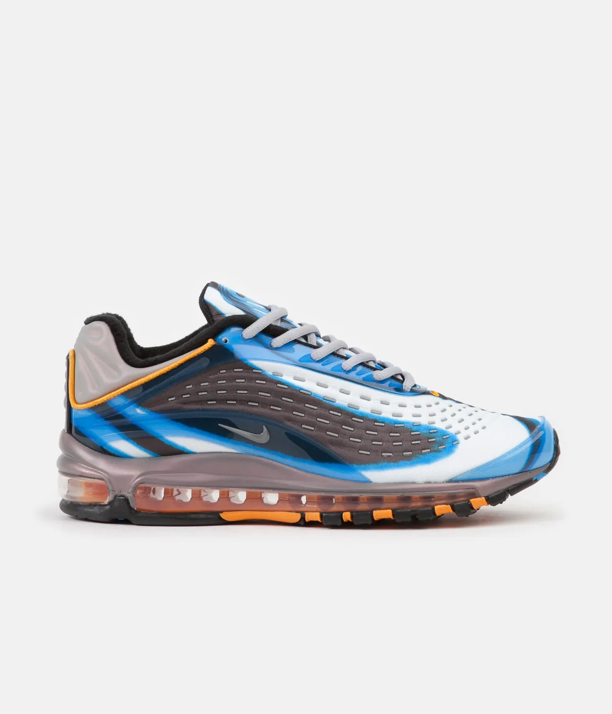 Nike Air Max Deluxe Shoes - Photo Blue / Wolf Grey - Orange Peel - Black