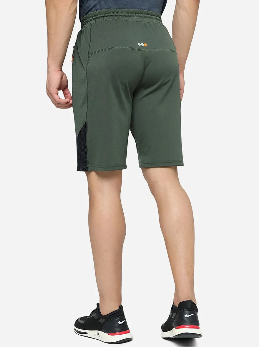 Olive Solid Slim Fit Shorts | Jade Play