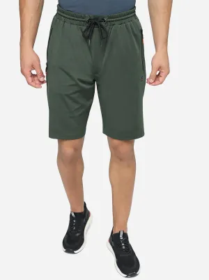 Olive Solid Slim Fit Shorts | Jade Play