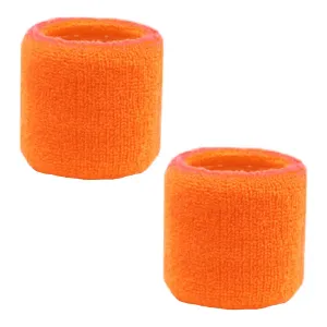 Orange Wrist Sweatbands - 2 Pack