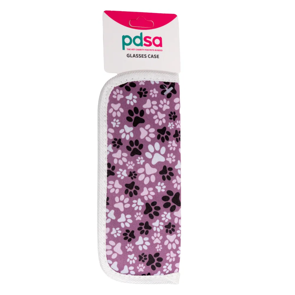 Paw Print Soft Glasses Case