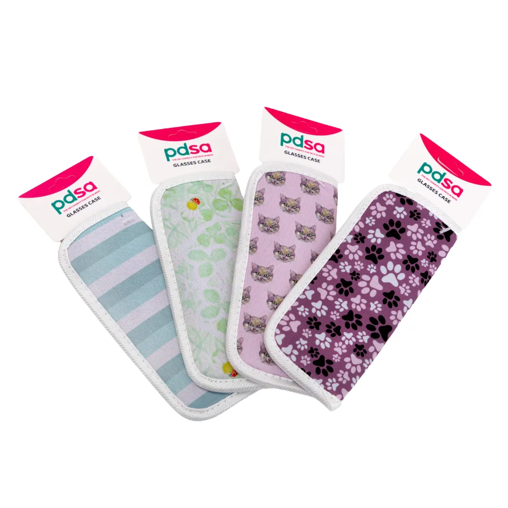 Paw Print Soft Glasses Case