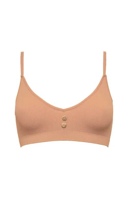 Pretty Polly Eco Wear Seam Free Rib Button Bra