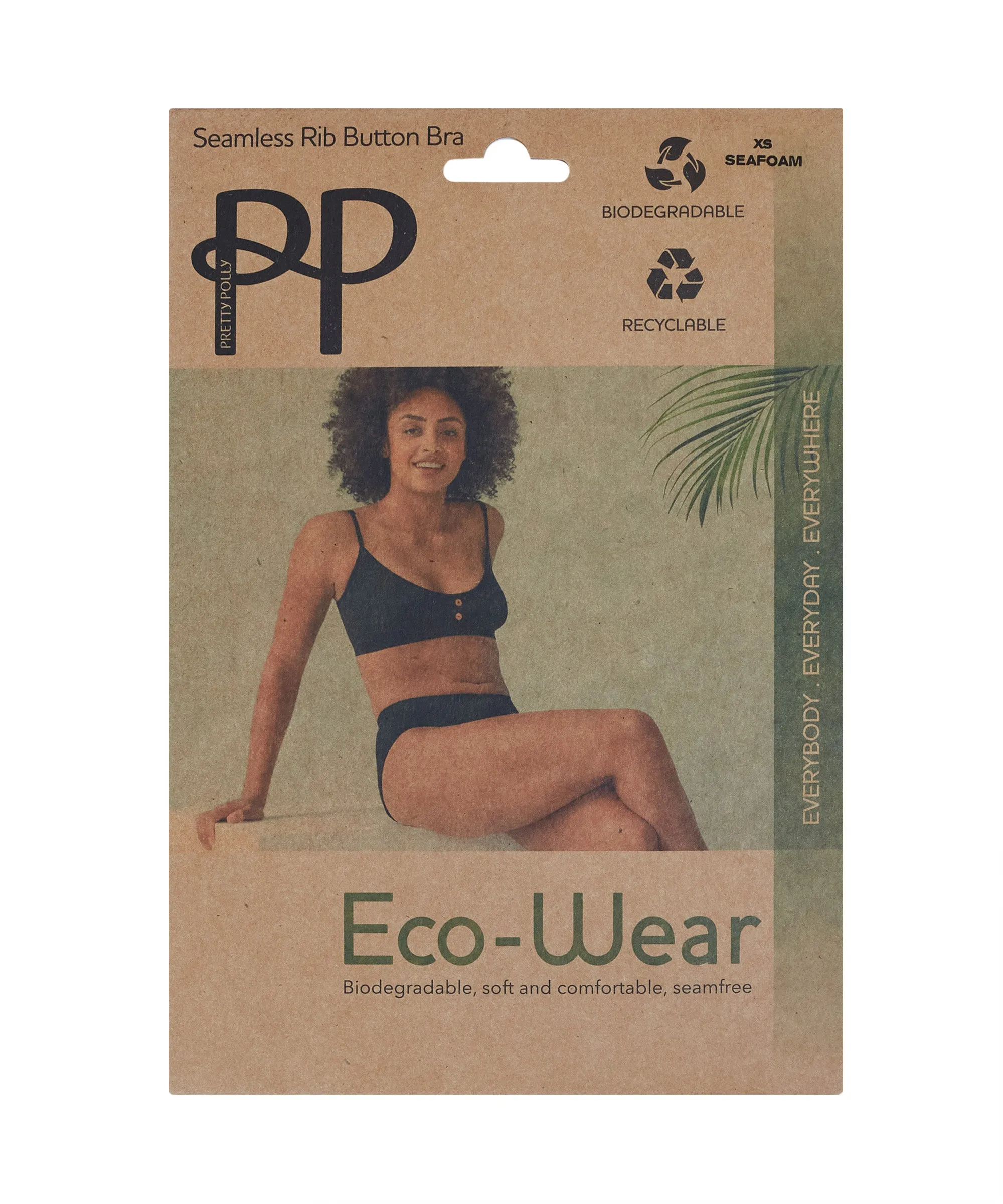 Pretty Polly Eco Wear Seam Free Rib Button Bra