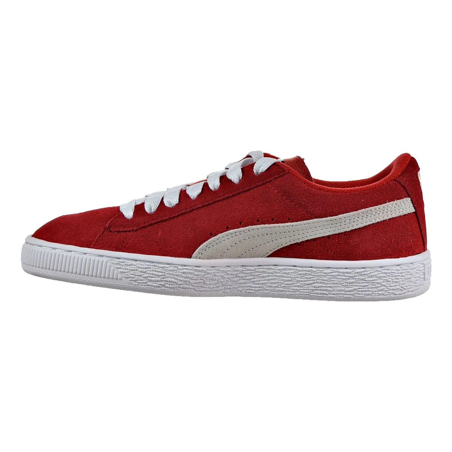 Puma Suede Jr Big Kid's Shoes High Risk Red/White