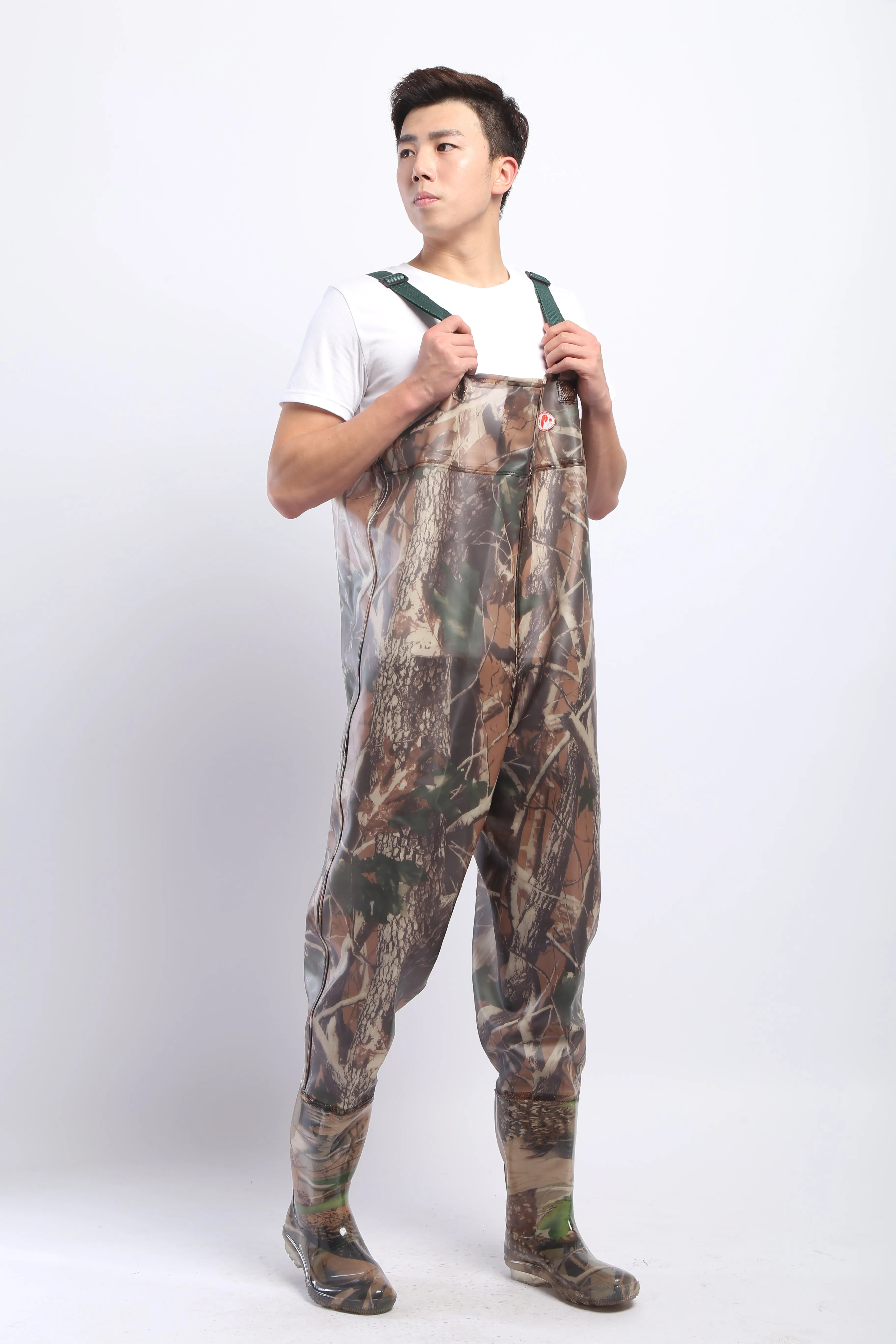 PVC Fishing & Hunting Lightweight Chest Waders-Size:46