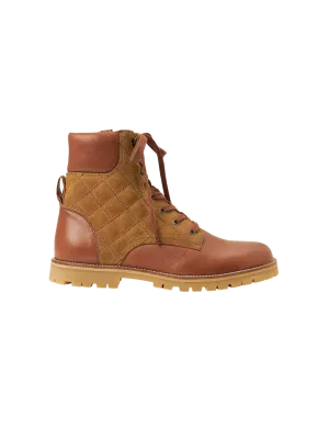 Quilted Saga Boot - Amber suede