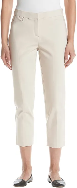 Rafaella Women's Petite Lightweight Satin Twill Ankle Pant