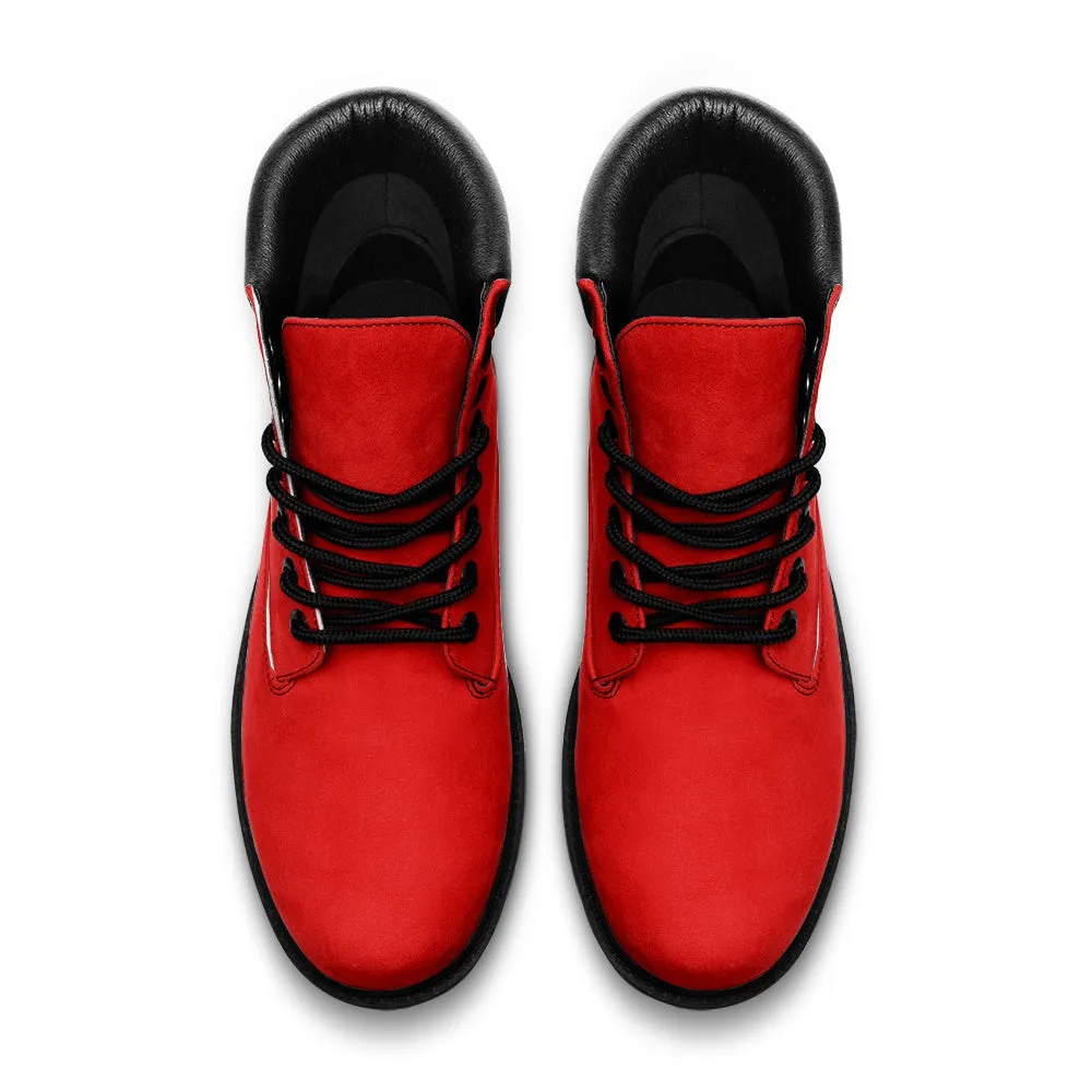 Red Casual Leather Lightweight boots TB