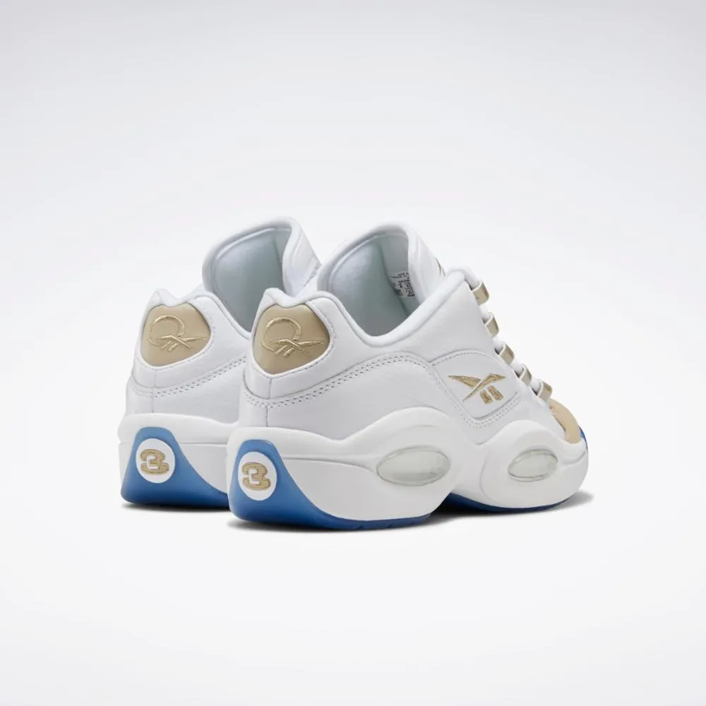 Reebok Footwear Men Question Low WHITE/WHITE/LGHSAN