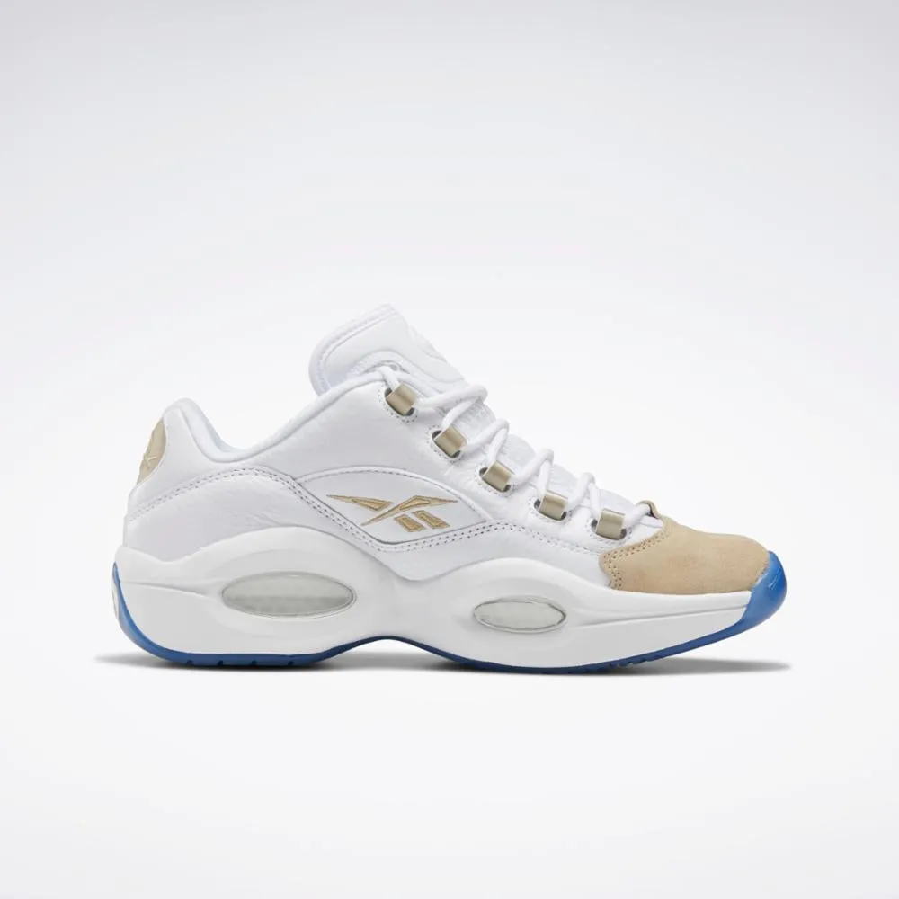 Reebok Footwear Men Question Low WHITE/WHITE/LGHSAN