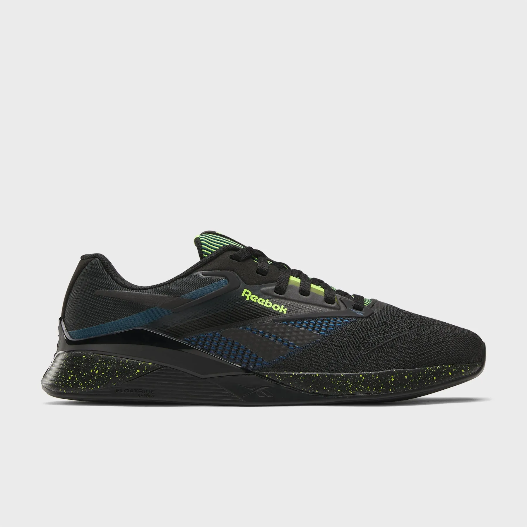 REEBOK - NANO X4 - MEN'S - BLACK/ESCAPE BLUE/DIGITAL LIME