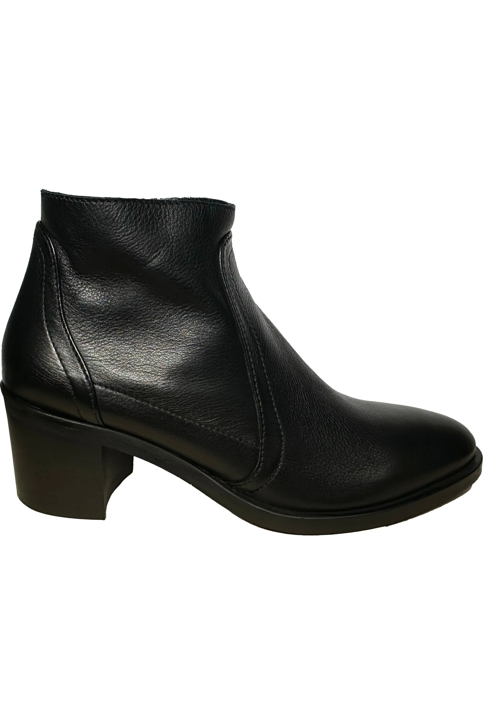 Robertson Madison Angela Dressy Leather Ankle Boot RM-52.005.131 | Nero