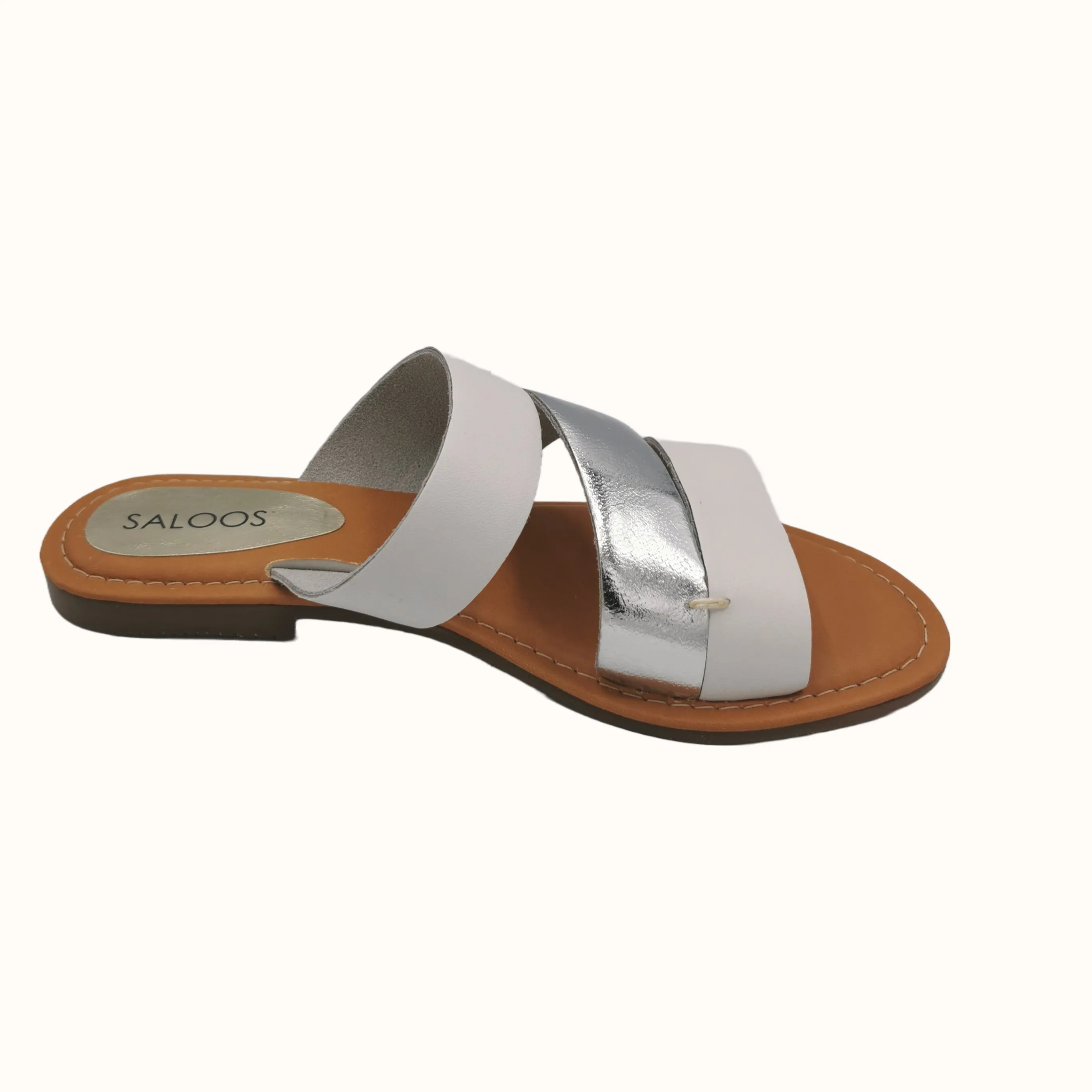 Saloos Contrasting Strap Sliders