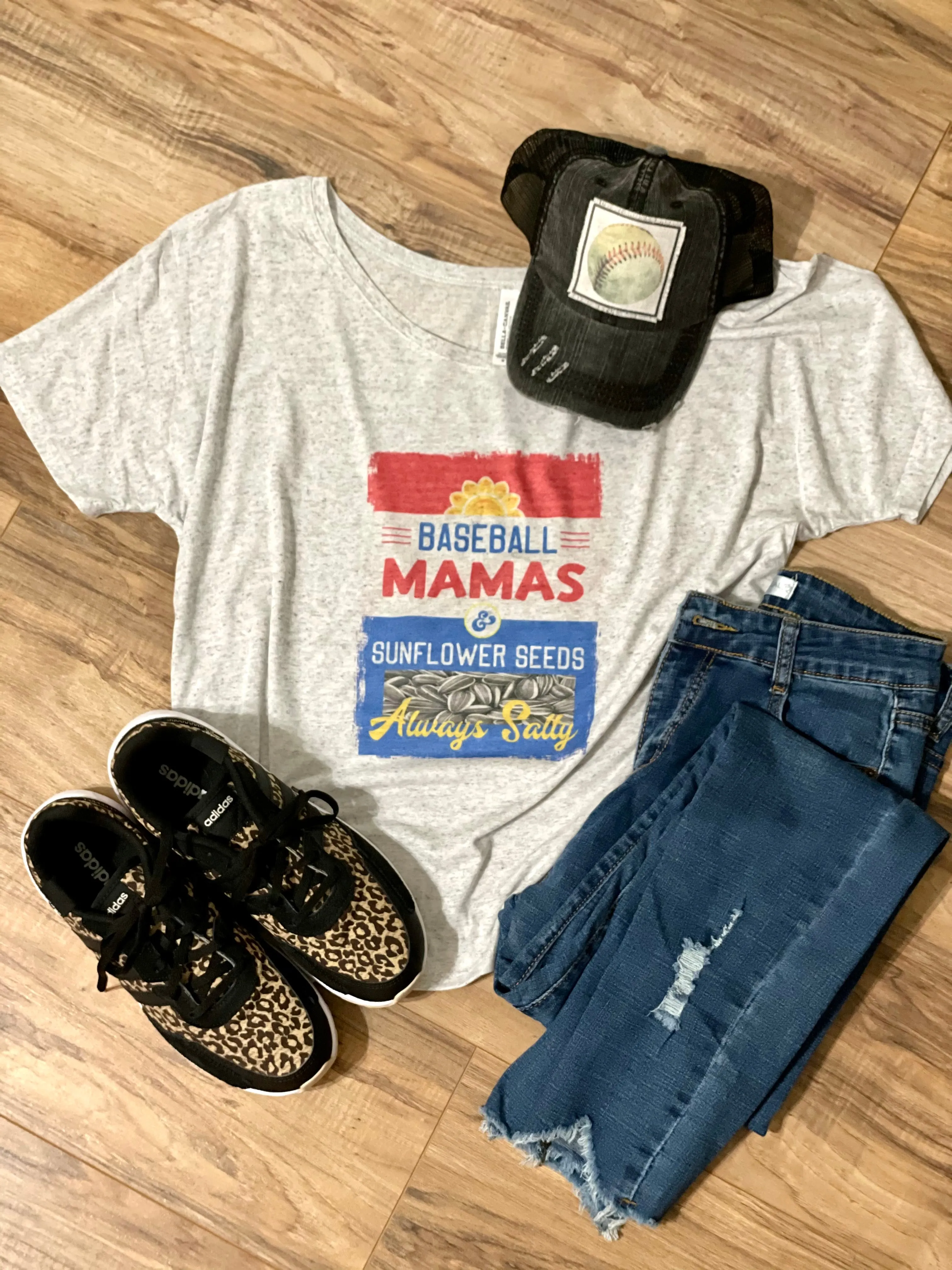 Salty Baseball Slouchy Mama’s Tee