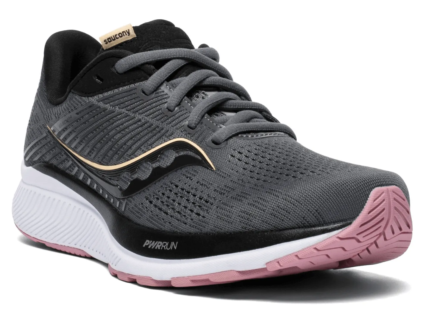 Saucony Womens Guide 14 Shoes - Charcoal/Rose