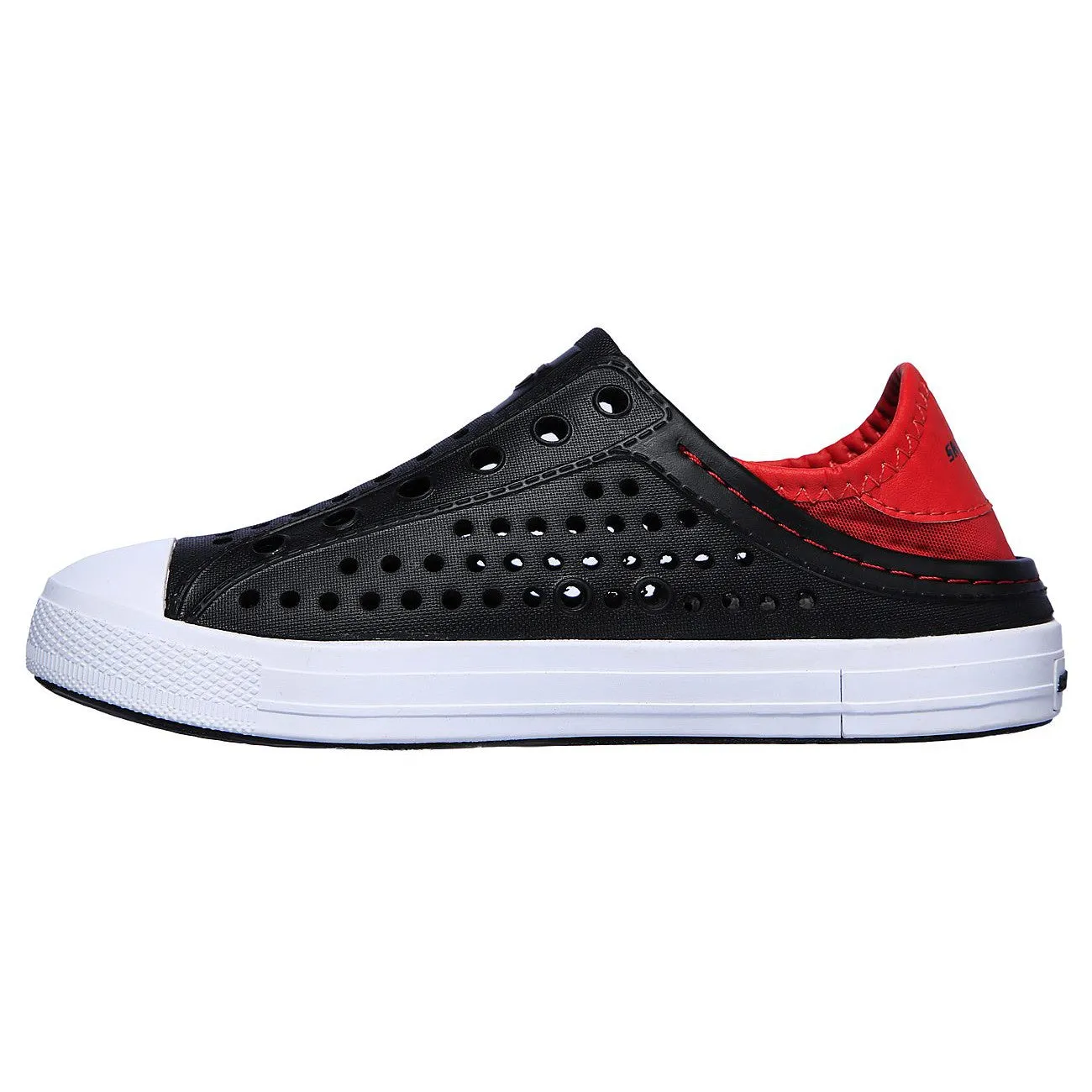 Skechers 91995L Guzman Stepz Boys Black and Red Slip On Shoes