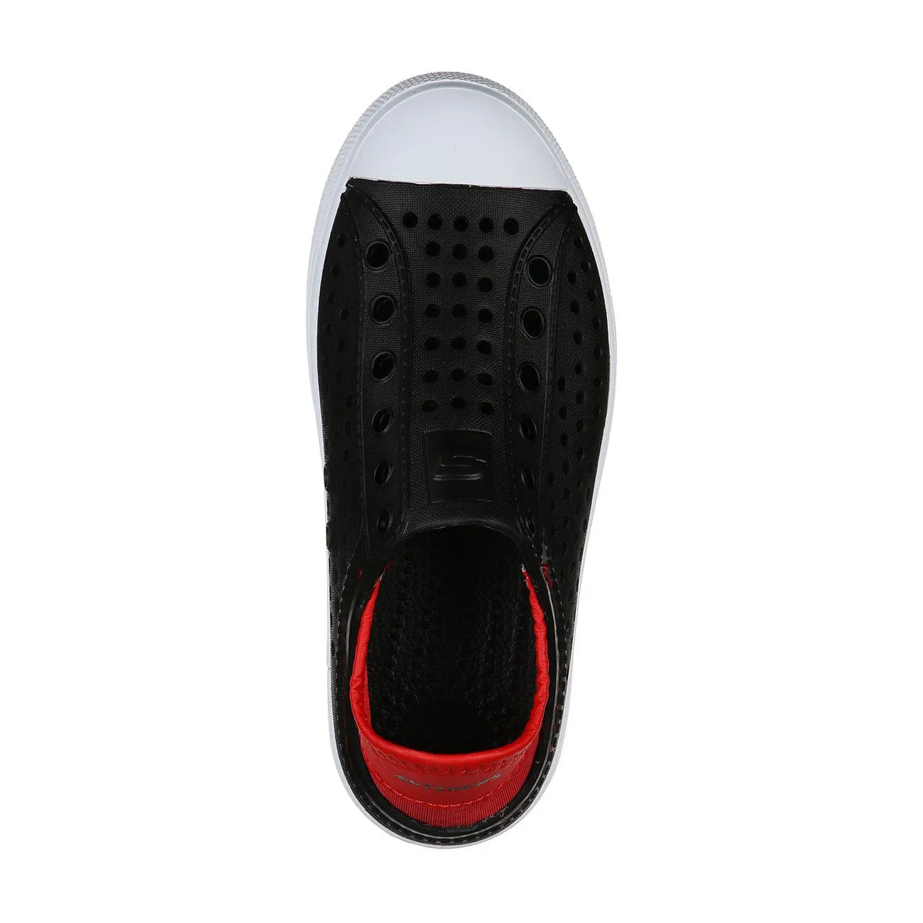 Skechers 91995L Guzman Stepz Boys Black and Red Slip On Shoes