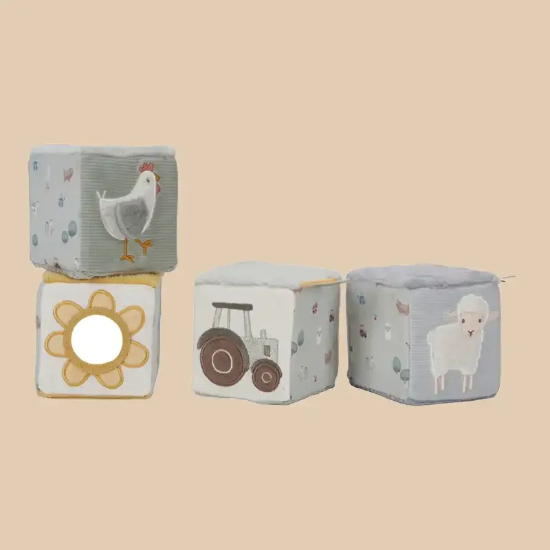 Soft & Sensory Activity Cubes - Little Farm