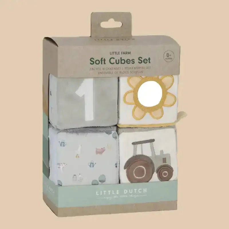 Soft & Sensory Activity Cubes - Little Farm