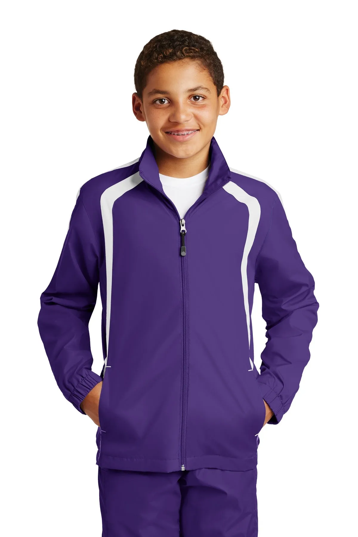 Sport-Tek® Youth Colorblock Raglan Jacket. YST60