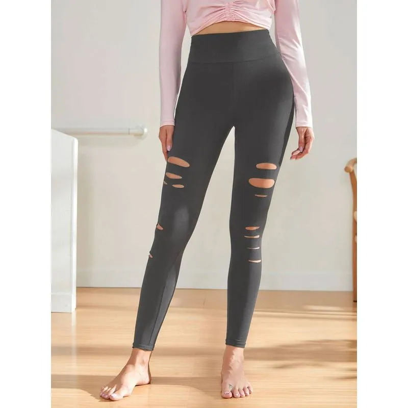 Sports Outdoor Distressed Elasticity Yoga Fitness Sports Leggings