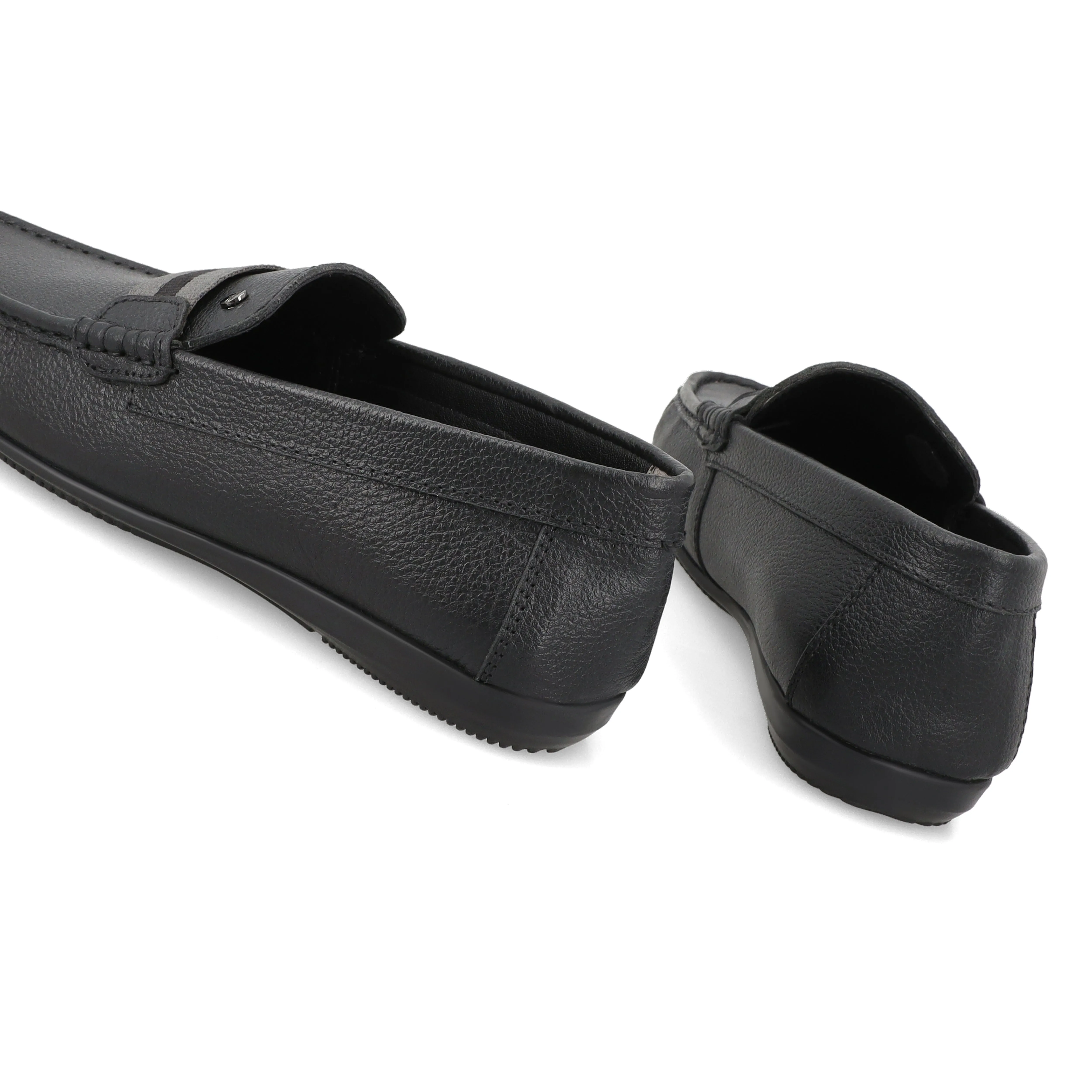 Strapped Black Moccasins