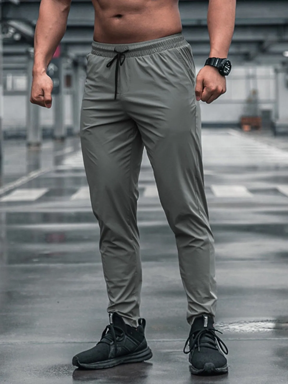 Stretch Slim Fit Jogger Workout Pants Lightweight