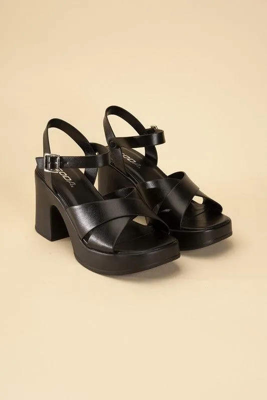 Tara Crisscross Sandal with Heel