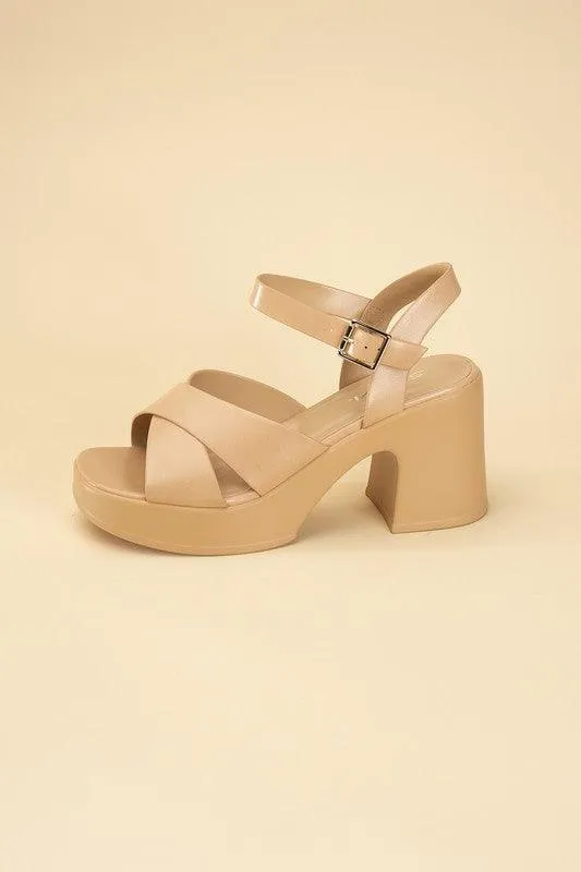 Tara Crisscross Sandal with Heel