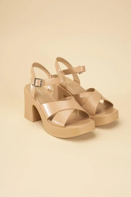 Tara Crisscross Sandal with Heel