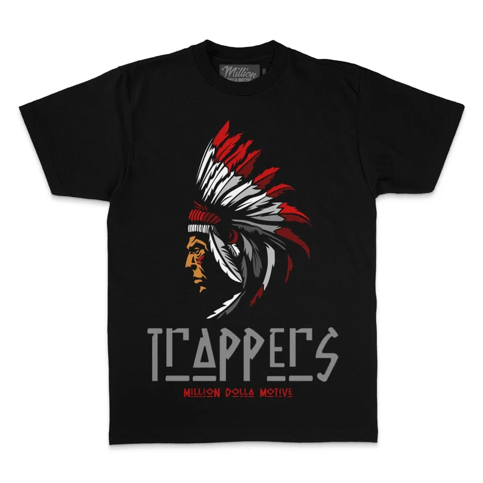 Trappers - Red on Black T-Shirt