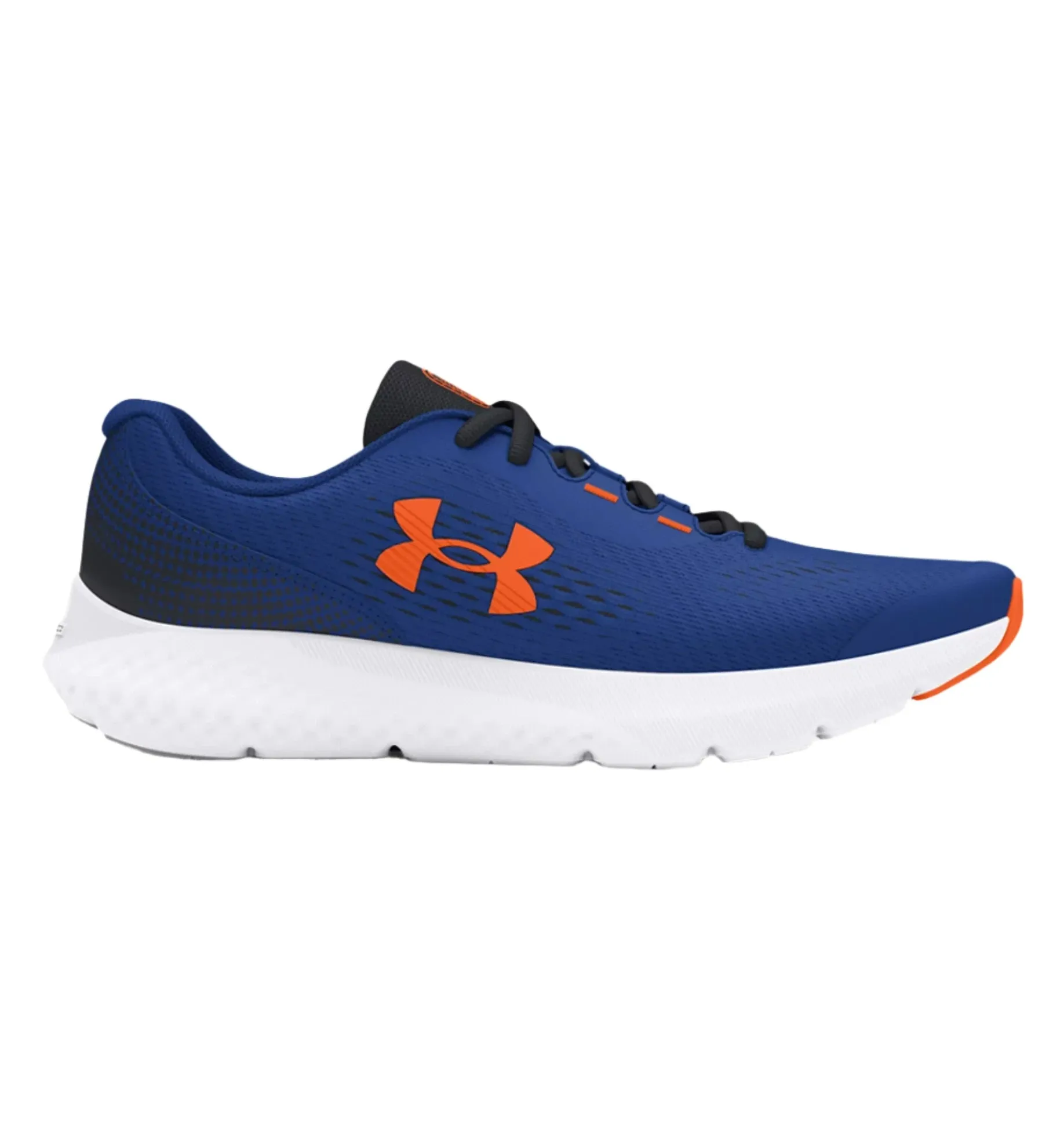 Under Armour Boys Trainer BGS Charged Rogue 4 Tech Blue / Black / Orange Blast