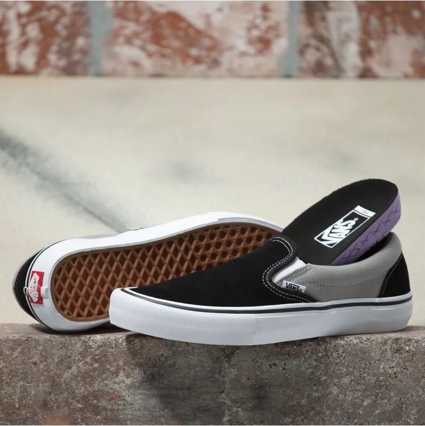 Vans Nation Slip On Pro Skateboard Shoe - Black/Silver