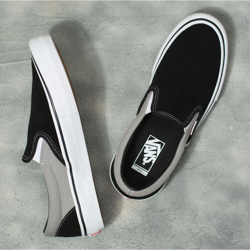 Vans Nation Slip On Pro Skateboard Shoe - Black/Silver