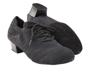 Very Fine Split Sole Black Knit Mesh Ladies Practice Dance Shoe 706