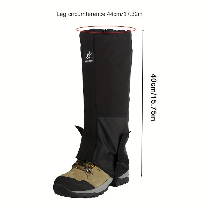 Waterproof adjustable snow gaiters for outdoor adventures