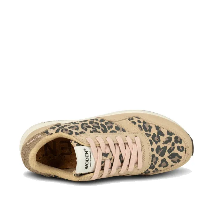 Woden Nicoline Suede - Leopard Tan Womens Sneaker