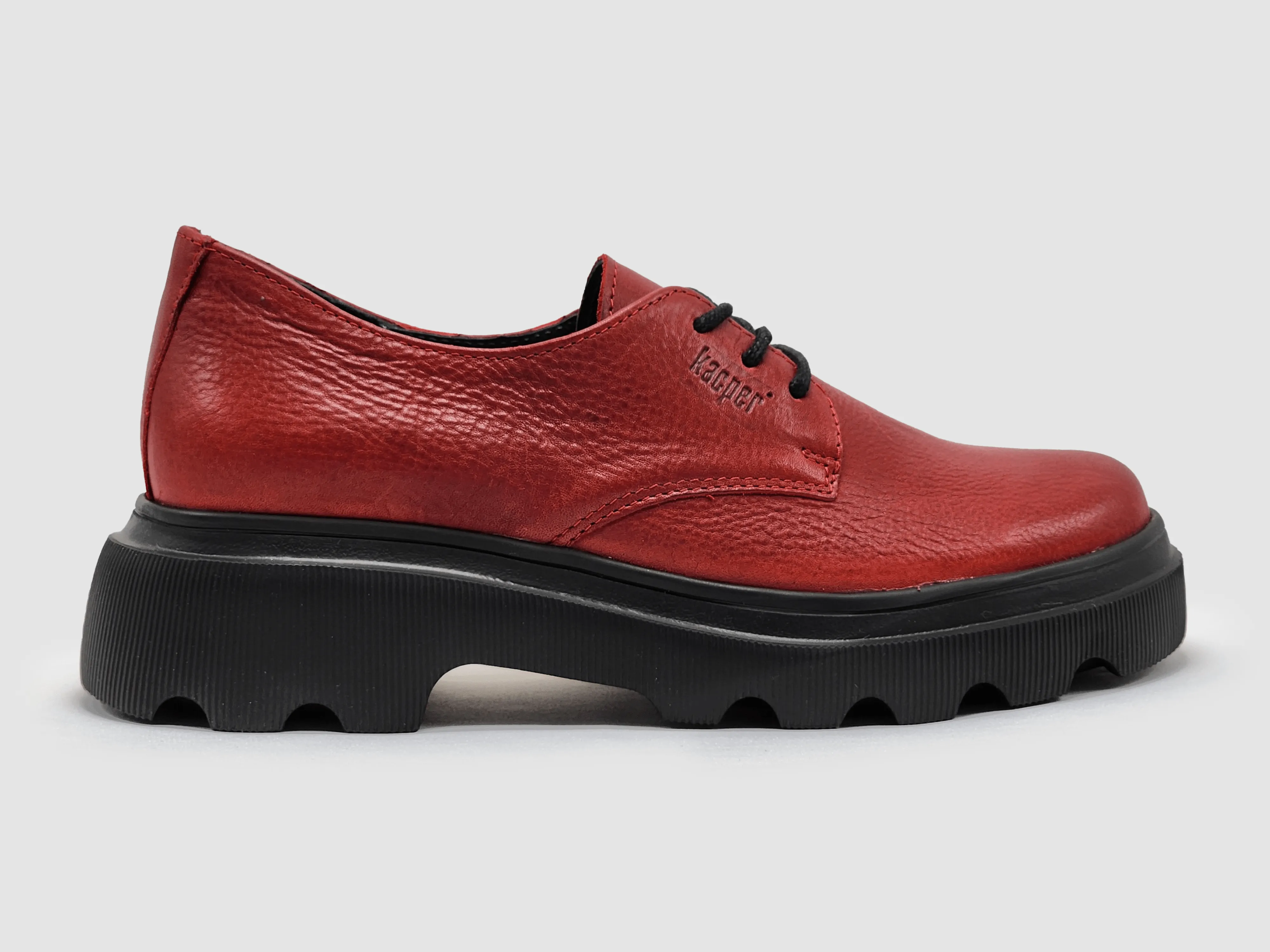 Women's Modern Low-Top Leather Shoes - Red