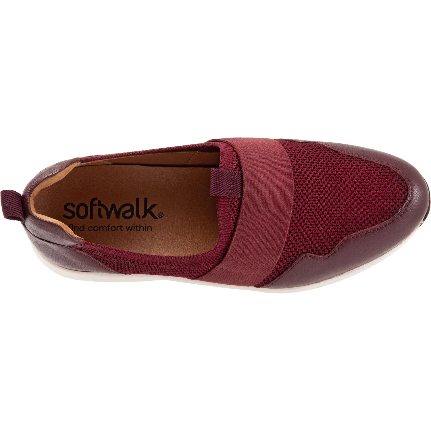 Women's SoftWalk Indigo Burgundy Leather/Mesh